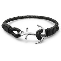 Bracciale Tom Hope Uomo Jet Black in Pelle TM0202 - TM0200